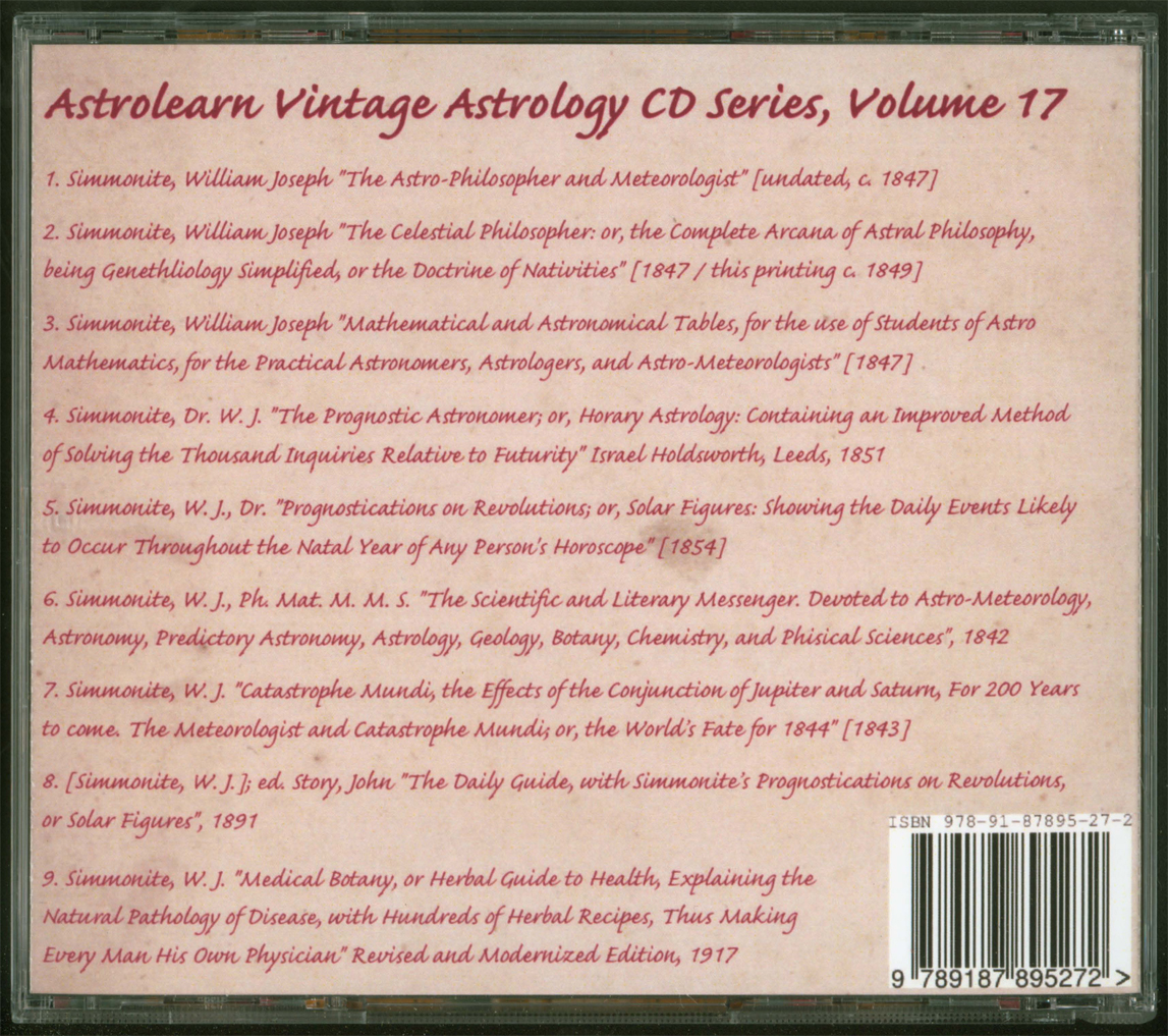 Astrolearn Vintage Astrology CD 17, Rear cover