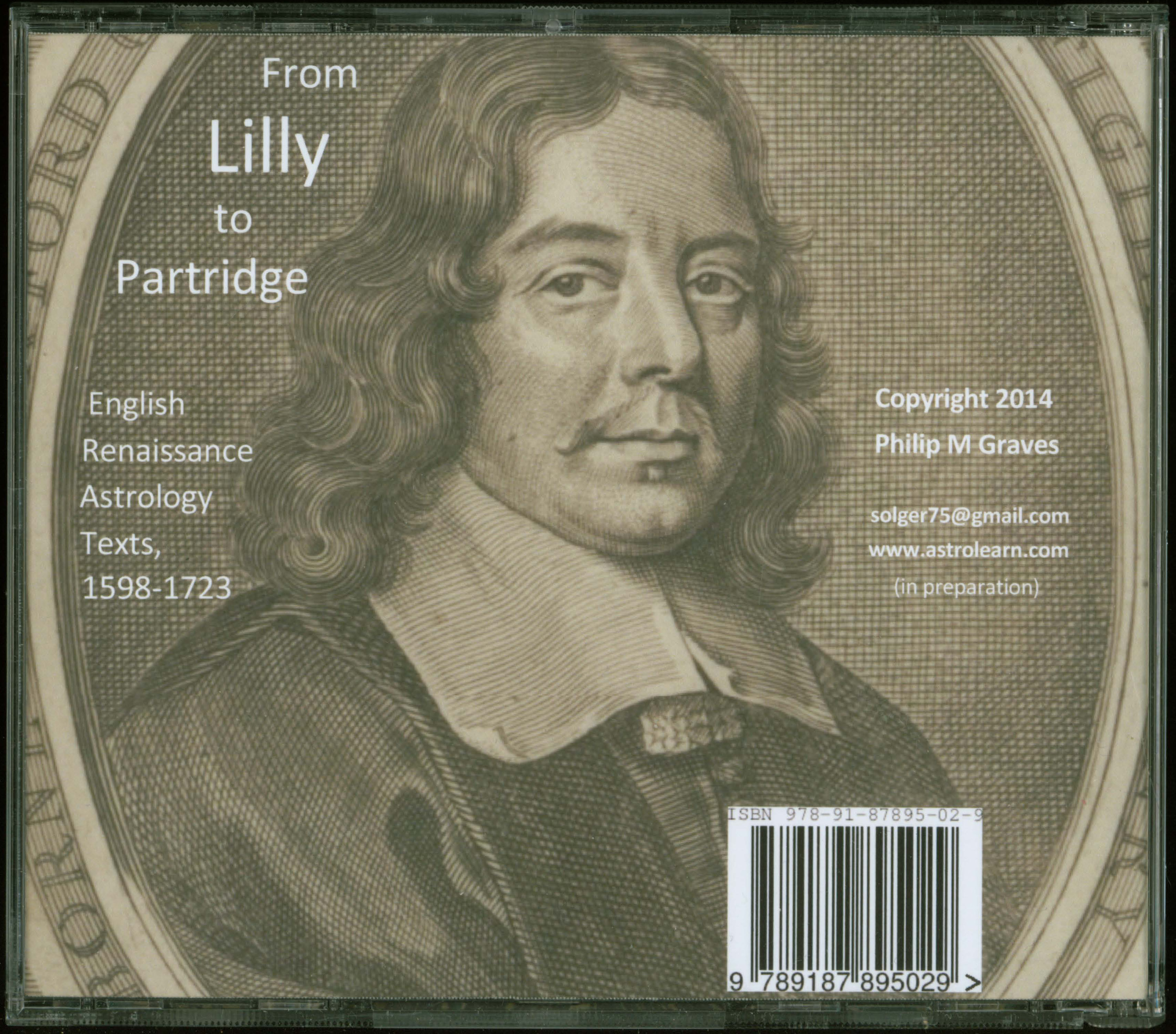 From Lilly to Partridge: English Renaissance Astrology Texts DVD, Rear Cover