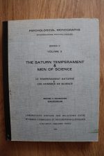 Michel & Françoise Gauquelin – Psychological Monographs Series C Volume 3: The Saturn Temperament & Men of Science, Copy 2