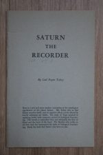 Carl Payne Tobey - Saturn the Recorder 1953, Copy 1