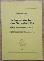 Walter Koch - Häusertabellen des Geburtsortes für die nördliche Breiten 61°-66° 1979