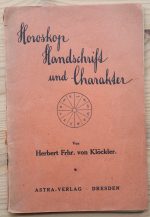 Herbert Freiherr von Klöckler - Horoskop, Handschrift und Charakter 1925