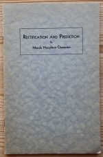 Maude Houghton Champion - Rectification and Prediction 1934