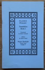 Claudius Ptolemy; tr. Robert Schmidt - Tetrabiblos Book I, 1994