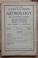 Astrology: the Astrologers’ Quarterly Volume 3 Number 2, June 1929, Copy 2