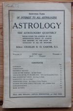 Astrology: the Astrologers’ Quarterly Volume 6 Number 2, June-August 1932