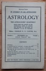 Astrology: the Astrologers’ Quarterly Volume 7 Number 4, December 1933 - February 1934