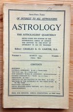 Astrology: the Astrologers' Quarterly Volume 8 Number 1, March-May 1934, Copy 1
