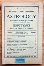Astrology: the Astrologers’ Quarterly Volume 8 Number 4, December 1934 - February 1935, Copy 1