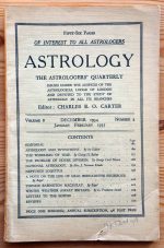 Astrology: the Astrologers’ Quarterly Volume 8 Number 4, December 1934 – February 1935, Copy 2