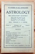 Astrology: the Astrologers’ Quarterly Volume 10 Number 4, December 1936 - February 1937, Copy 1