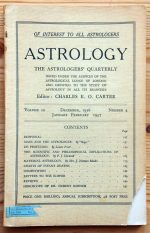 Astrology: the Astrologers’ Quarterly Volume 10 Number 4, December 1936 – February 1937, Copy 2