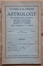 Astrology: the Astrologers’ Quarterly Volume 16 Number 1, March-May 1942