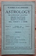 Astrology: the Astrologers’ Quarterly Volume 16 Number 4, December 1942 - February 1943