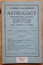 Astrology: the Astrologers’ Quarterly Volume 20 Number 4, December 1946 - February 1947