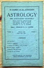 Astrology: the Astrologers' Quarterly Volume 24 Number 1, March-May 1950, Copy 1