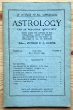 Astrology: the Astrologers’ Quarterly Volume 24 Number 2, June-August 1950, Copy 2