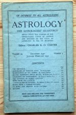 Astrology: the Astrologers’ Quarterly Volume 24 Number 4, December 1950 - February 1951, Copy 1