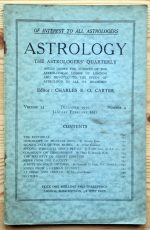 Astrology: the Astrologers’ Quarterly Volume 24 Number 4, December 1950 – February 1951, Copy 2