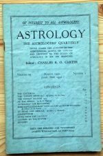 Astrology: the Astrologers’ Quarterly Volume 25 Number 1, March-May 1951