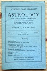 Astrology: the Astrologers’ Quarterly Volume 25 Number 2, June-August 1951, Copy 2