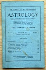 Astrology: the Astrologers’ Quarterly Volume 25 Number 4, December 1951 – February 1952, Copy 2