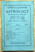 Astrology: the Astrologers’ Quarterly Volume 26 Number 1, March-May 1952