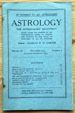 Astrology: the Astrologers’ Quarterly Volume 28 Number 4, December 1954 - February 1955