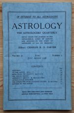 Astrology: the Astrologers’ Quarterly Volume 30 Number 2, June-August 1956, Copy 2