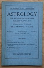 Astrology: the Astrologers’ Quarterly Volume 30 Number 4, December 1956 - February 1957