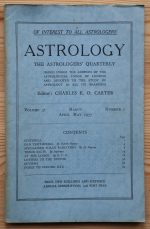 Astrology: the Astrologers’ Quarterly Volume 31 Number 1, March-May 1957