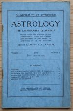 Astrology: the Astrologers’ Quarterly Volume 31 Number 2, June-August 1957