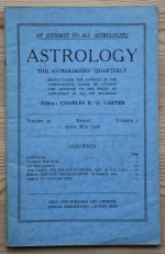 Astrology: the Astrologers’ Quarterly Volume 32 Number 1, March-May 1958
