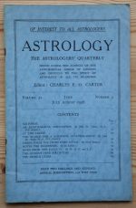 Astrology: the Astrologers’ Quarterly Volume 32 Number 2, June-August 1958