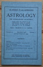 Astrology: the Astrologers’ Quarterly Volume 32 Number 4, December 1958 – February 1959, Copy 2