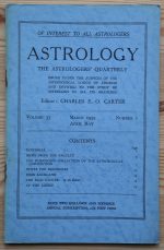 Astrology: the Astrologers’ Quarterly Volume 33 Number 1, March-May 1959
