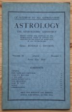 Astrology: the Astrologers’ Quarterly Volume 34 Number 1, March-May 1960