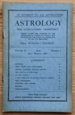 Astrology: the Astrologers’ Quarterly Volume 38 Number 2, June-August 1964, Copy 2