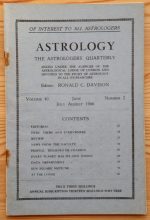 Astrology: the Astrologers’ Quarterly Volume 40 Number 2, June-August 1966, Copy 2
