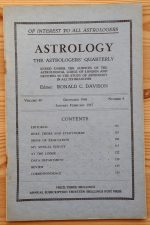 Astrology: the Astrologers’ Quarterly Volume 40 Number 4, December 1966 - February 1967
