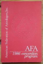 American Federation of Astrologers – AFA Convention Program 1986