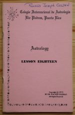 Walter Coleman - Astrology Lesson Eighteen 1973